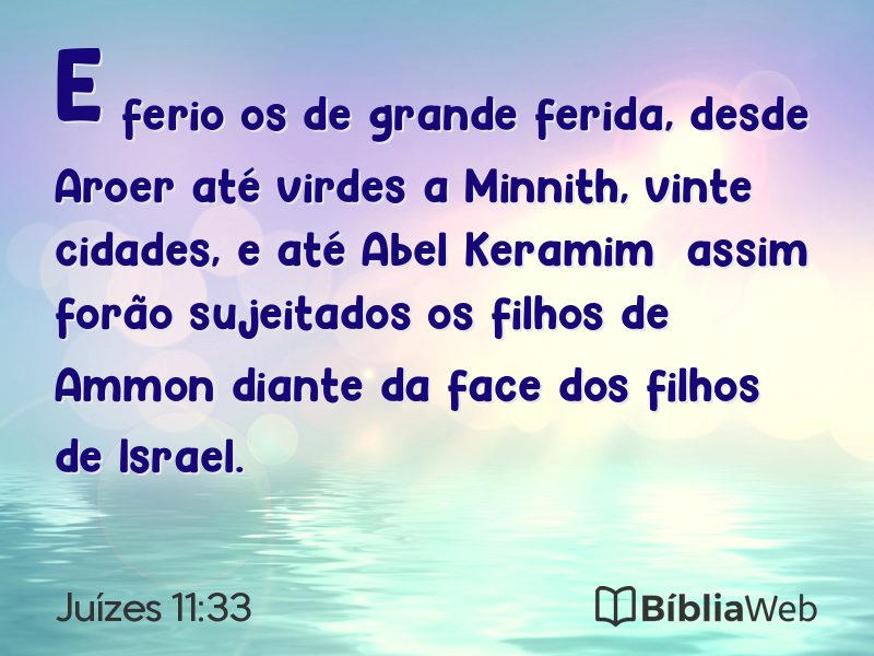 Juízes 11:33 em imagem para compartilhar