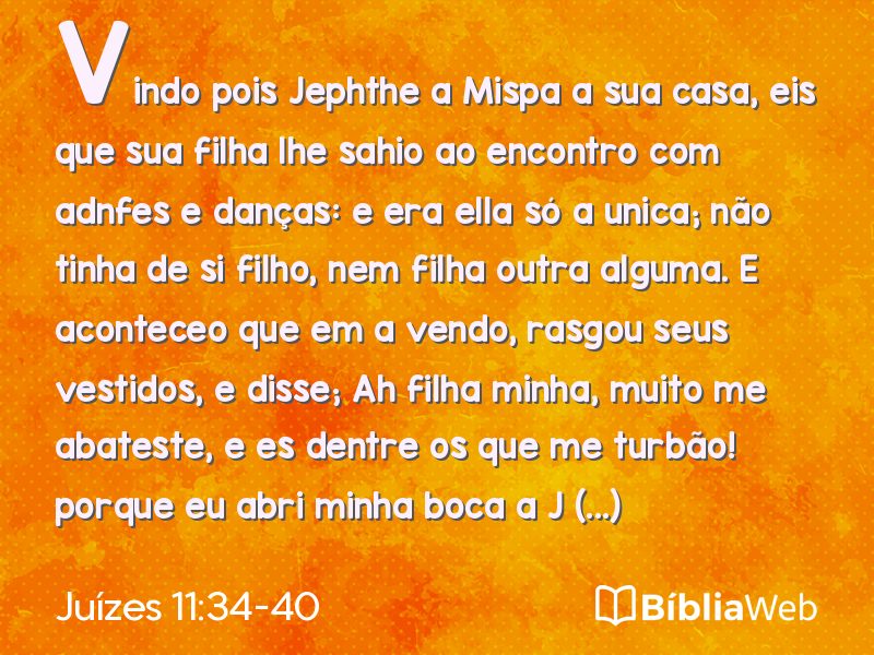 Juízes 11:34-40 em imagem para compartilhar