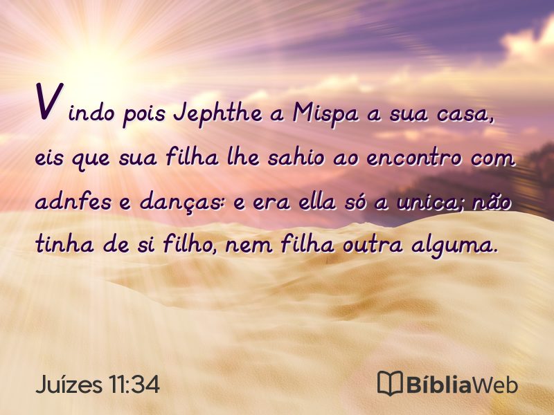 Juízes 11:34 em imagem para compartilhar