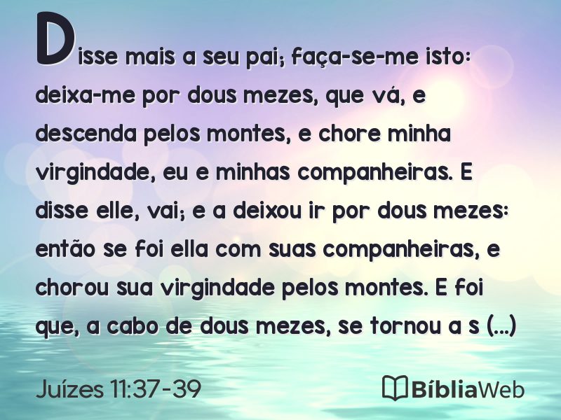 Juízes 11:37-39 em imagem para compartilhar