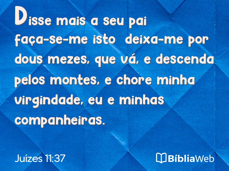 Juízes 11:37 em imagem para compartilhar