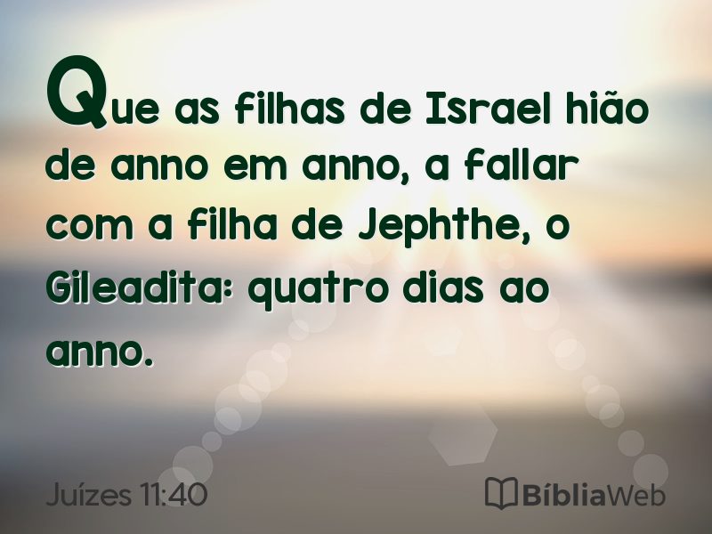 Juízes 11:40 em imagem para compartilhar