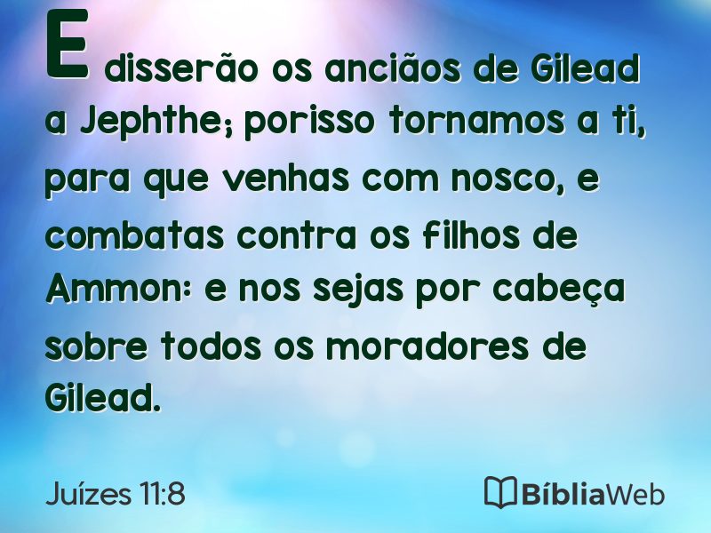 Juízes 11:8 em imagem para compartilhar