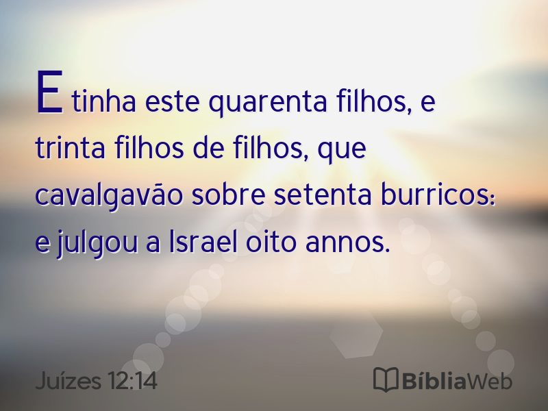 Juízes 12:14 em imagem para compartilhar