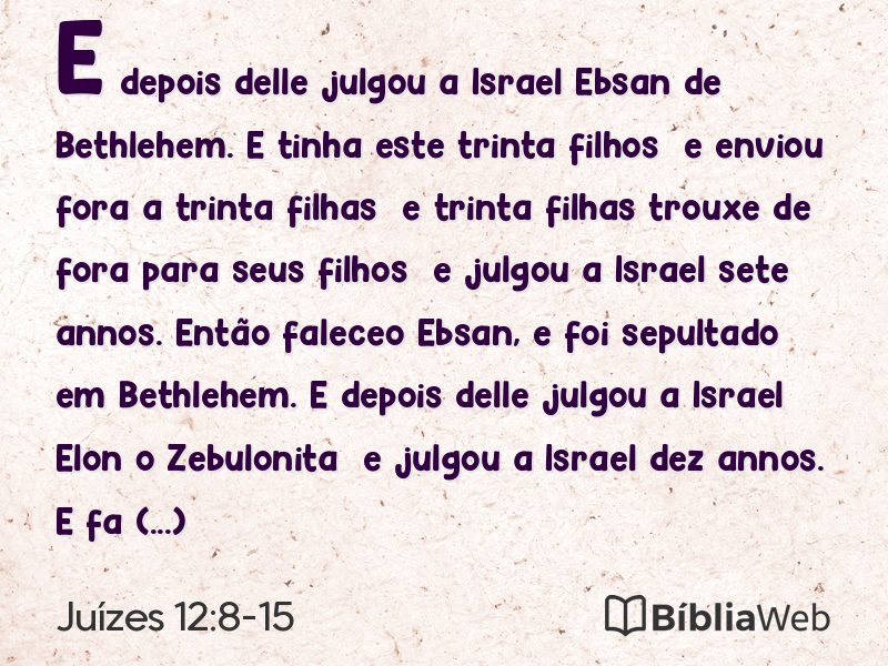 Juízes 12:8-15 em imagem para compartilhar