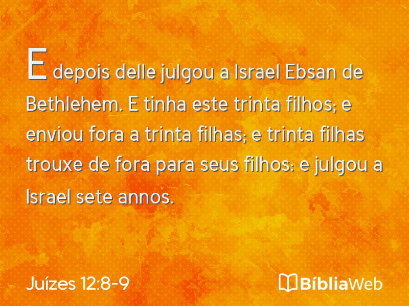 Juízes 12:8-9 em imagem para compartilhar
