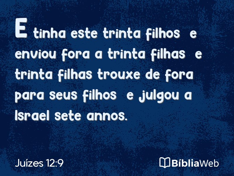 Juízes 12:9 em imagem para compartilhar