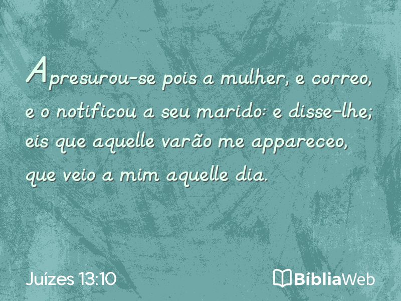 Juízes 13:10 em imagem para compartilhar