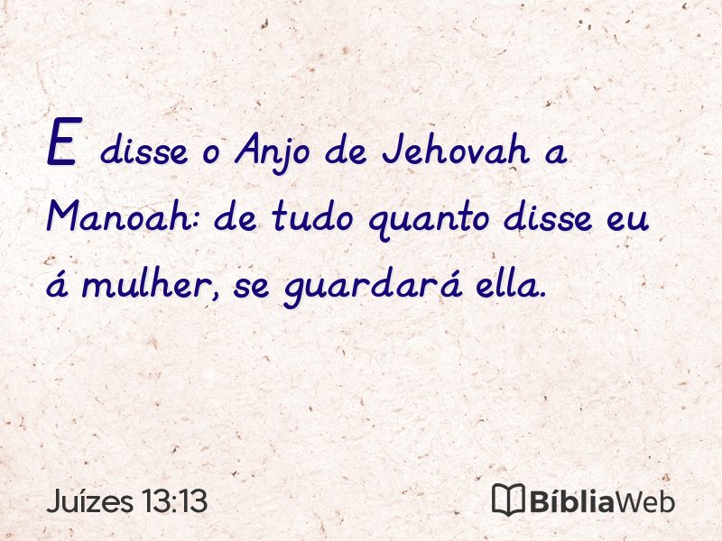 Juízes 13:13 em imagem para compartilhar