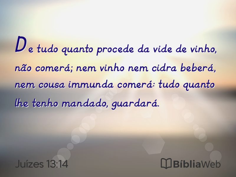 Juízes 13:14 em imagem para compartilhar