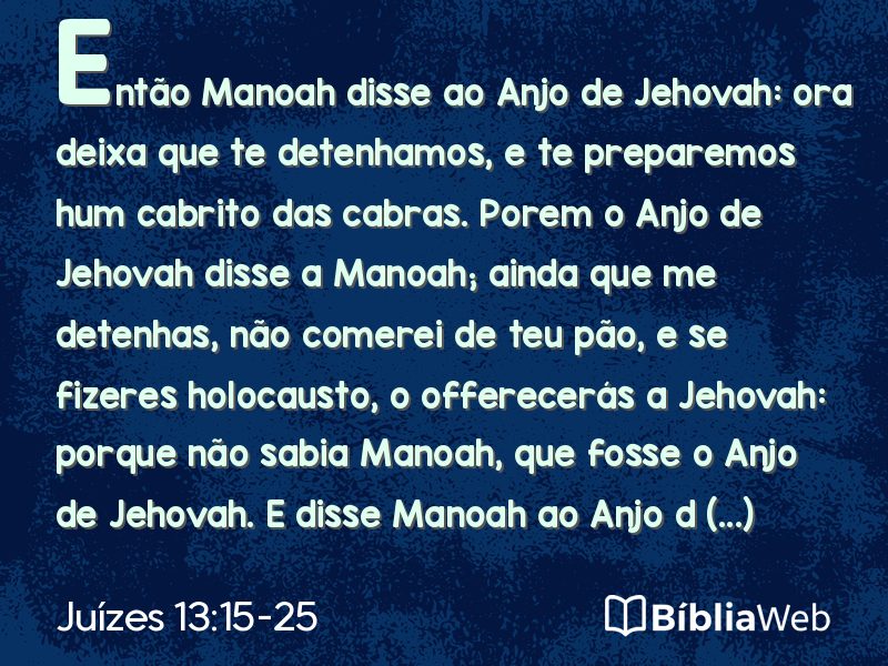 Juízes 13:15-25 em imagem para compartilhar