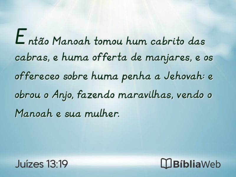 Juízes 13:19 em imagem para compartilhar