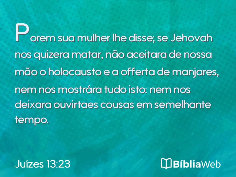 Juízes 13:23 em imagem para compartilhar