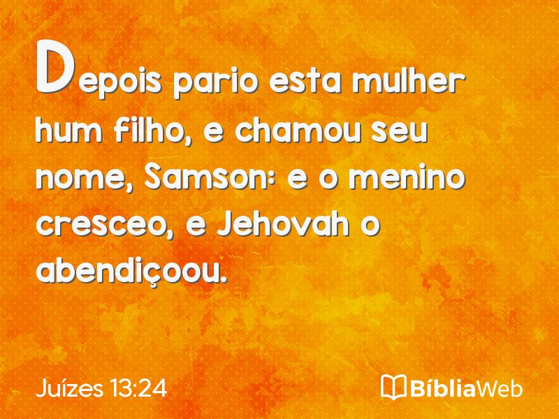 Juízes 13:24 em imagem para compartilhar