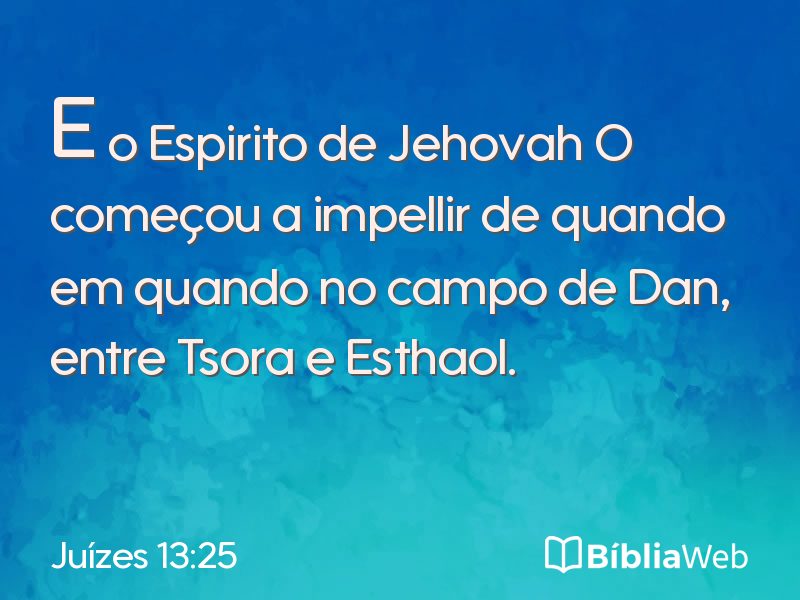 Juízes 13:25 em imagem para compartilhar