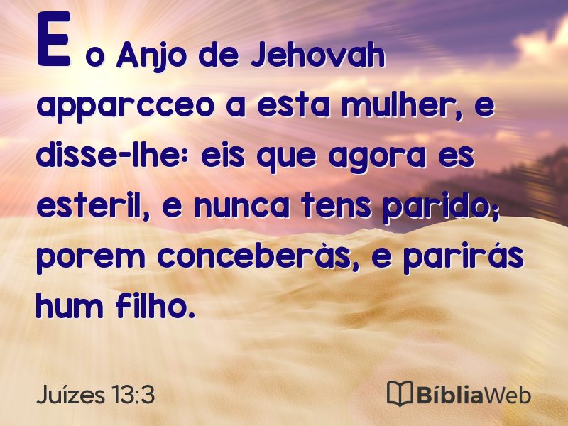 Juízes 13:3 em imagem para compartilhar