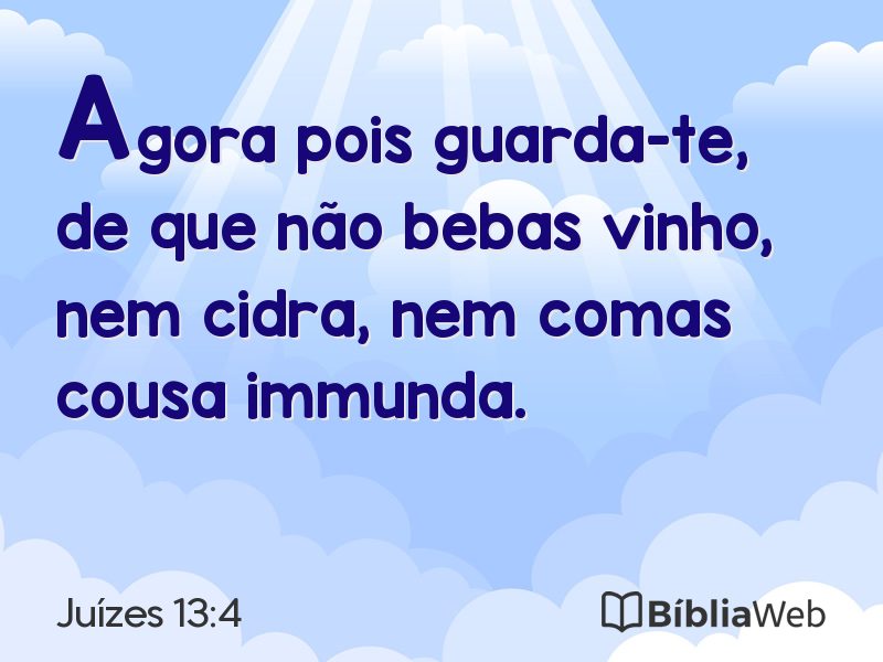 Juízes 13:4 em imagem para compartilhar