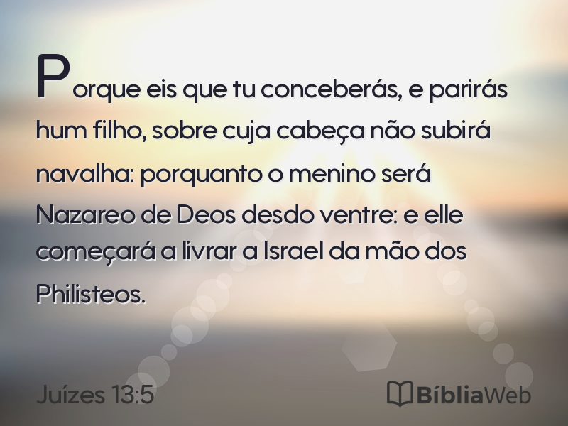 Juízes 13:5 em imagem para compartilhar