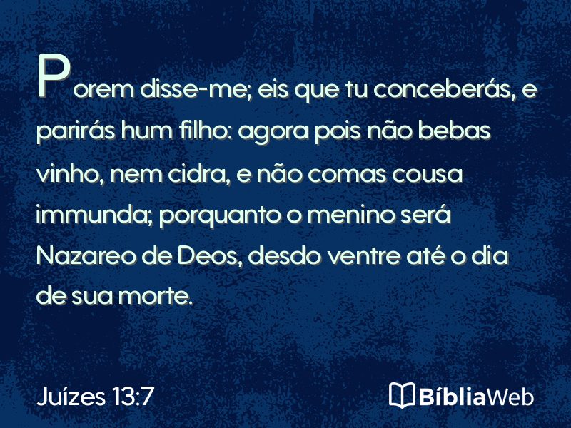 Juízes 13:7 em imagem para compartilhar