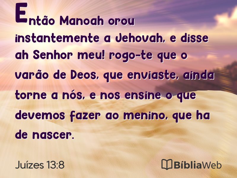 Juízes 13:8 em imagem para compartilhar