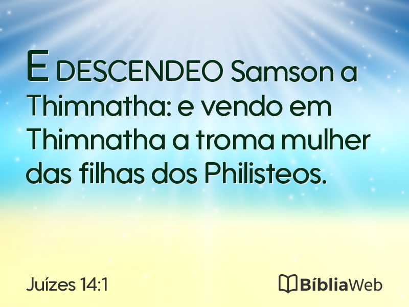 Juízes 14:1 em imagem para compartilhar