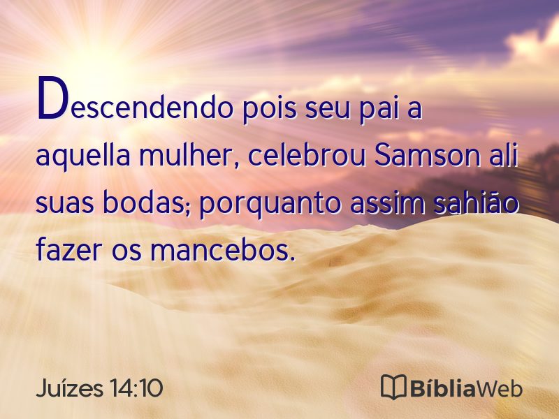 Juízes 14:10 em imagem para compartilhar