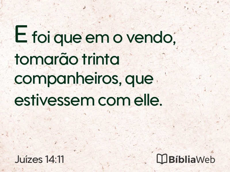 Juízes 14:11 em imagem para compartilhar