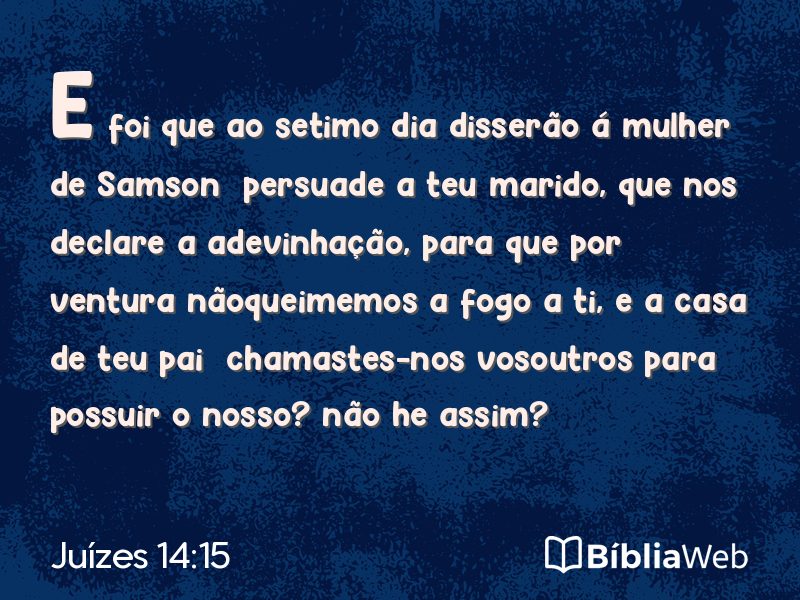 Juízes 14:15 em imagem para compartilhar