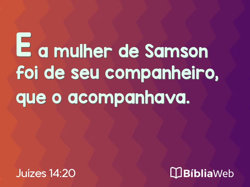 Juízes 14:20 em imagem para compartilhar