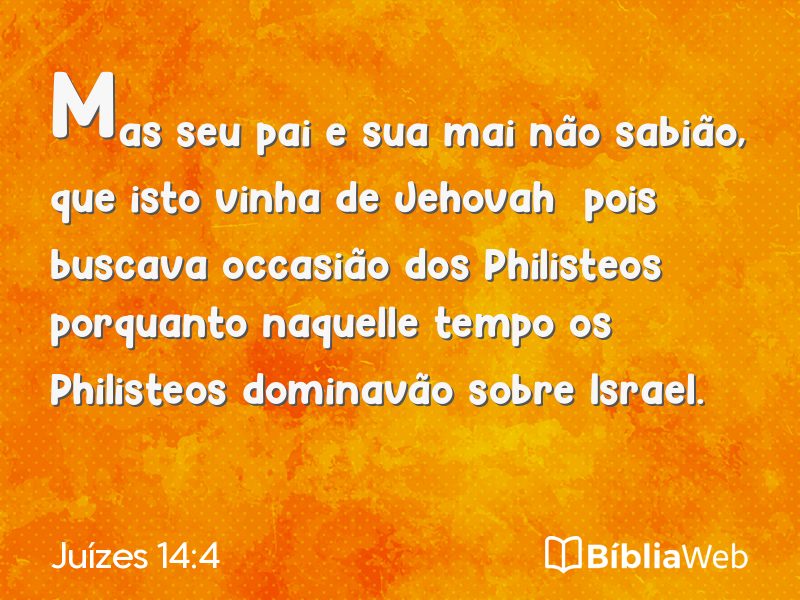 Juízes 14:4 em imagem para compartilhar
