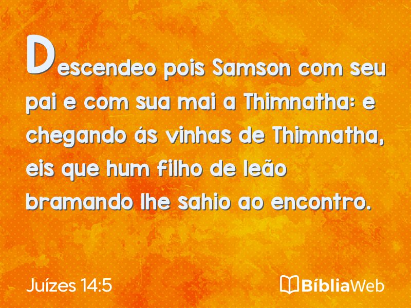 Juízes 14:5 em imagem para compartilhar