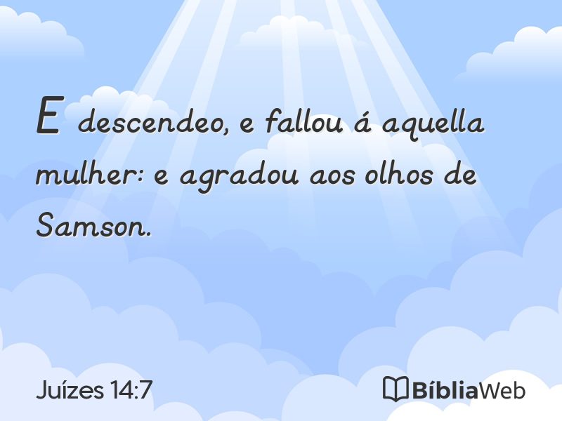 Juízes 14:7 em imagem para compartilhar