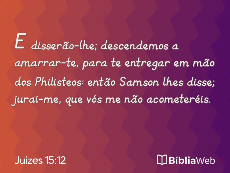 Juízes 15:12 em imagem para compartilhar