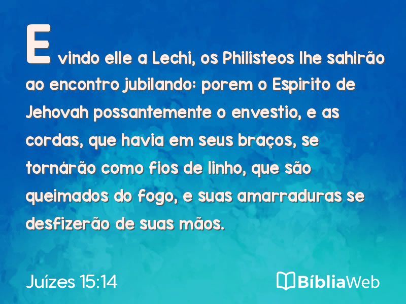 Juízes 15:14 em imagem para compartilhar