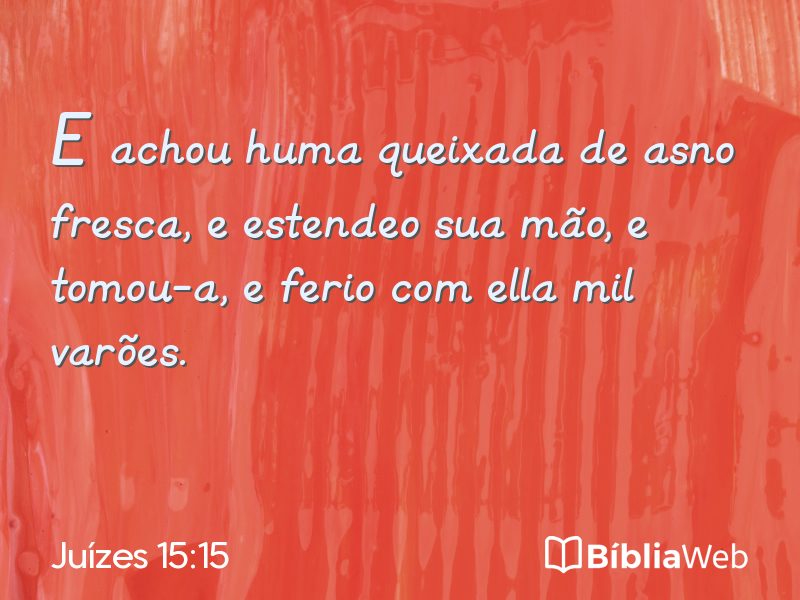 Juízes 15:15 em imagem para compartilhar