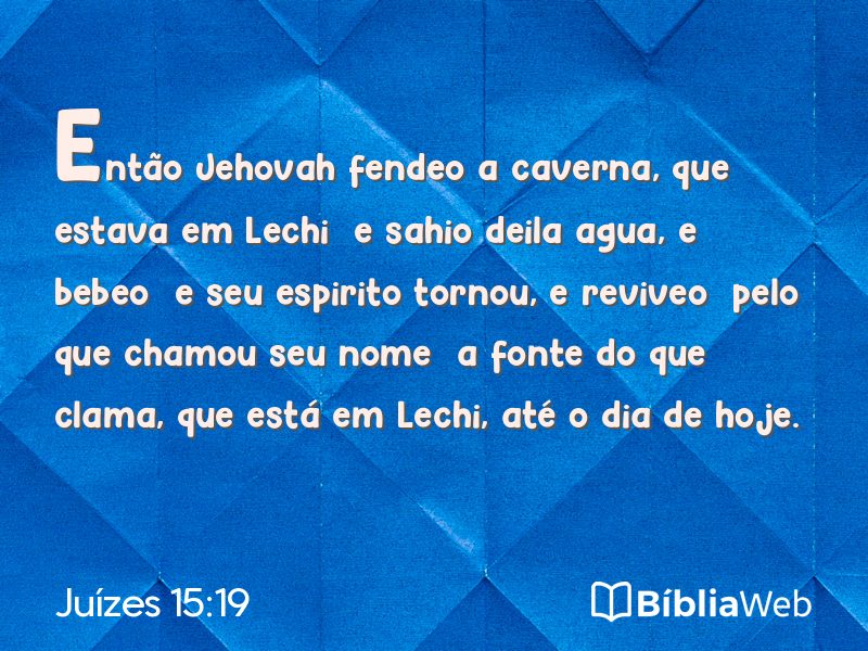 Juízes 15:19 em imagem para compartilhar