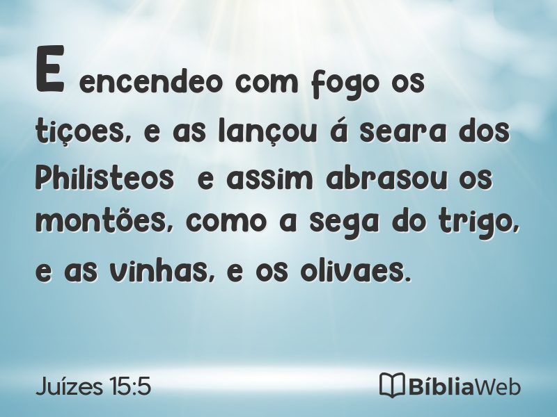 Juízes 15:5 em imagem para compartilhar