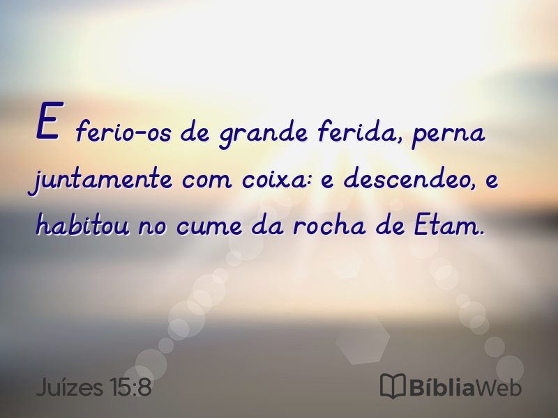 Juízes 15:8 em imagem para compartilhar
