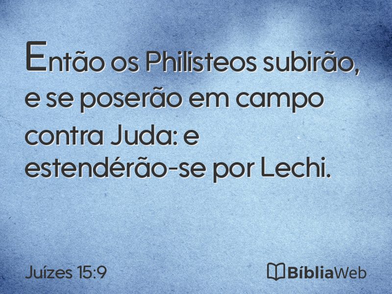 Juízes 15:9 em imagem para compartilhar