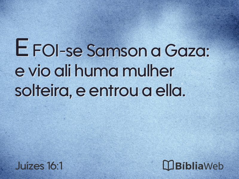 Juízes 16:1 em imagem para compartilhar