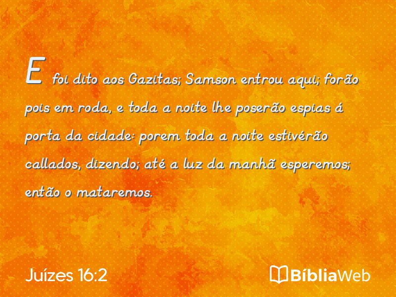 Juízes 16:2 em imagem para compartilhar