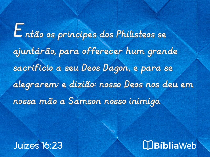 Juízes 16:23 em imagem para compartilhar