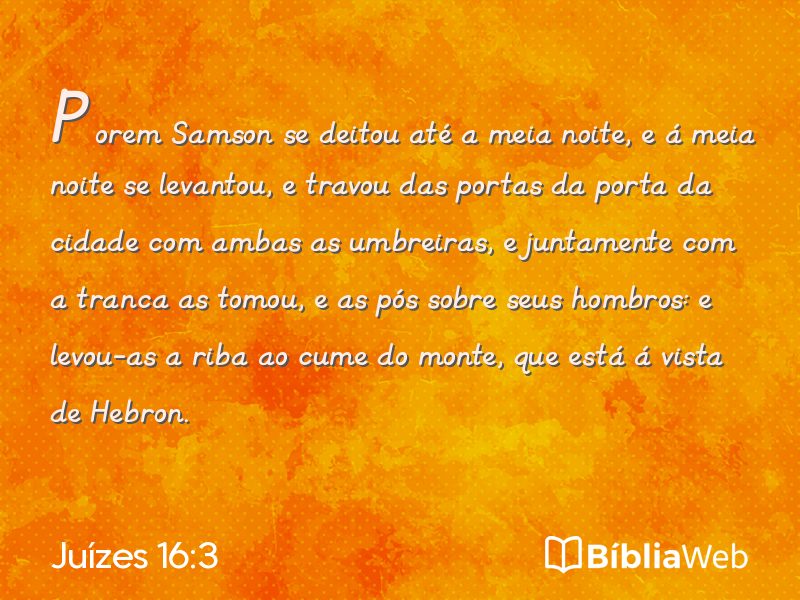 Juízes 16:3 em imagem para compartilhar