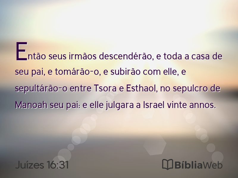 Juízes 16:31 em imagem para compartilhar