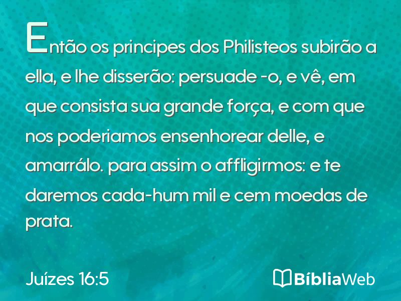 Juízes 16:5 em imagem para compartilhar