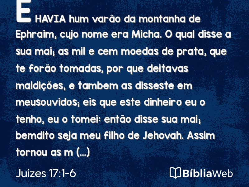 Juízes 17:1-6 em imagem para compartilhar
