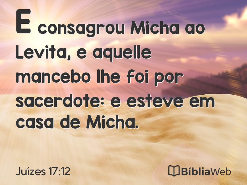 Juízes 17:12 em imagem para compartilhar