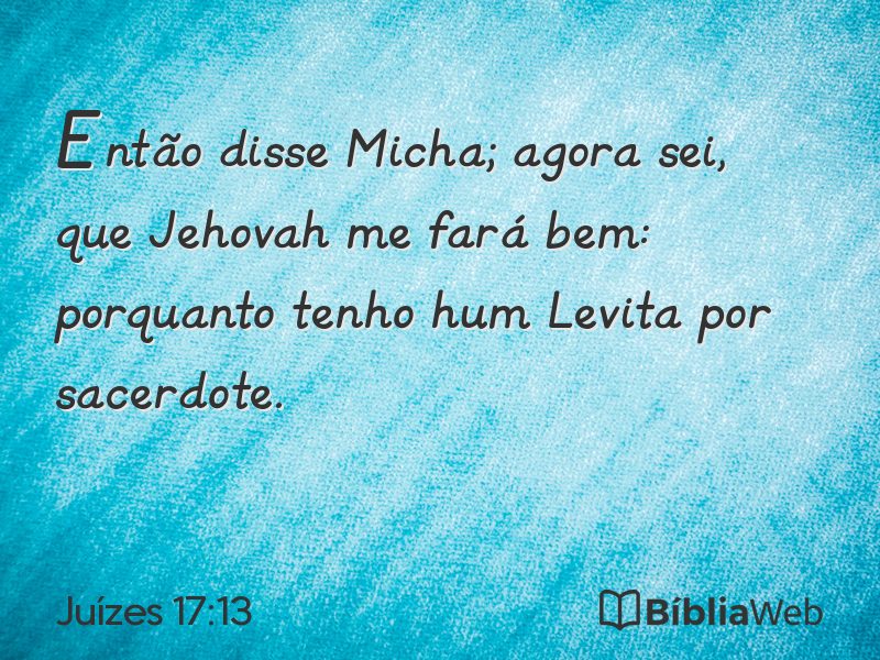 Juízes 17:13 em imagem para compartilhar