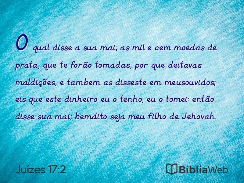 Juízes 17:2 em imagem para compartilhar