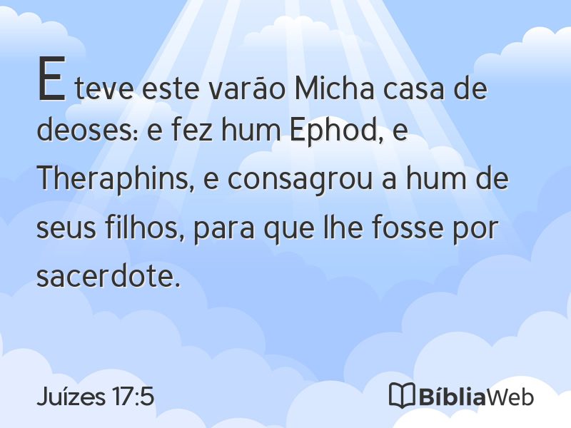 Juízes 17:5 em imagem para compartilhar